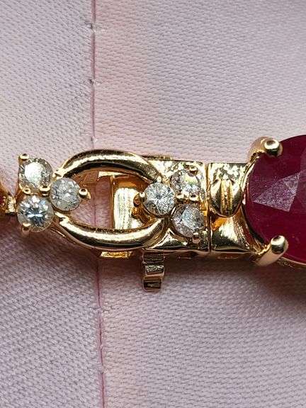 Extremely fine and large Ruby and diamond necklace, EGL certfied