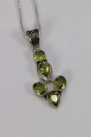Sterling Silver Peridot Pendant