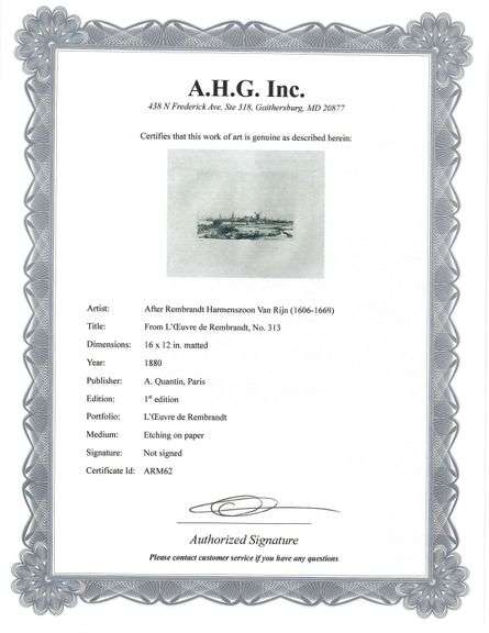 Extremely Rare and Collectible Antique Etching After Rembrandt, c. 1880