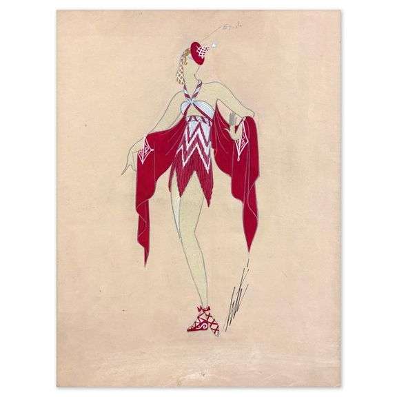 "Phi-Phi, les Modeles de Phidias, 14 Aout 1940" by Erte (1892-1990)