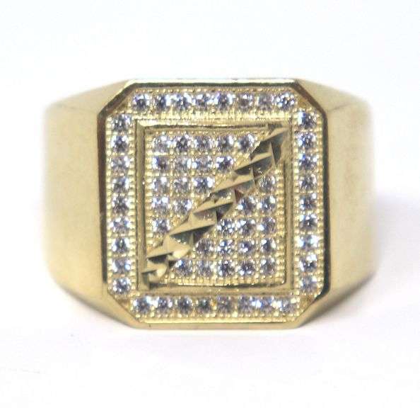 14K Yellow Gold CZ Ring