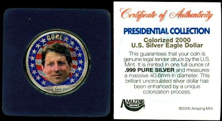 2000 Painted 1 Ounce American Silver Eagle