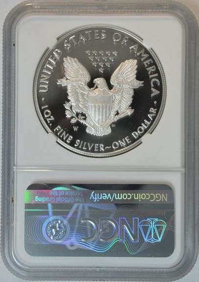 John B. Mercanti signed Perfect 2021-W T-1 $1 Silver Eagle. NGC PF70 UC 1st Day of Issue