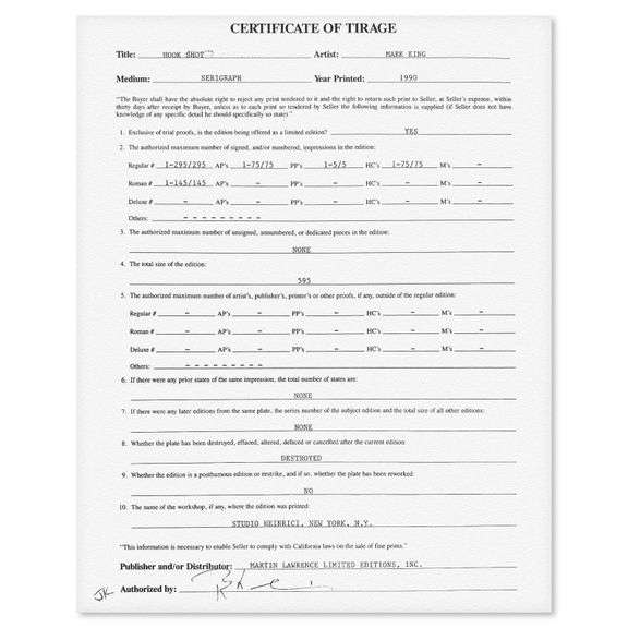 "Hook Shot" by Mark King (1931-2014)