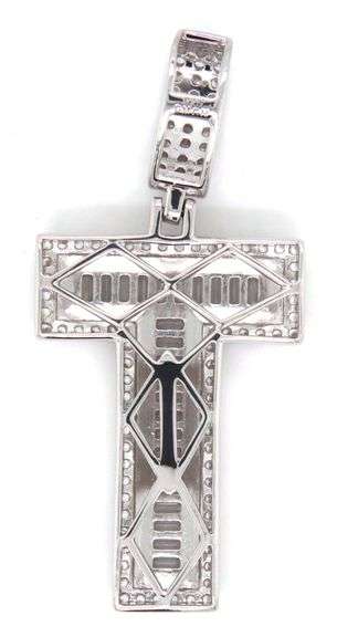Initial T cubic zirconia pendant in 925 Sterling silver