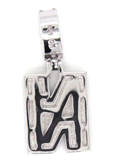 Initial N cubic zirconia pendant in 925 sterling silver