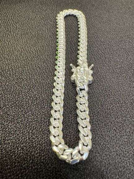 Sterling Silver Solid Miami Cuban Link Chain 5.7mm 925 Italy Box Lock Bracelet 7"