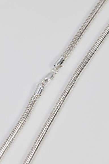 .925 Italian Sterling Silver 5mm Flexible Snake Chain Necklace 24 Inches