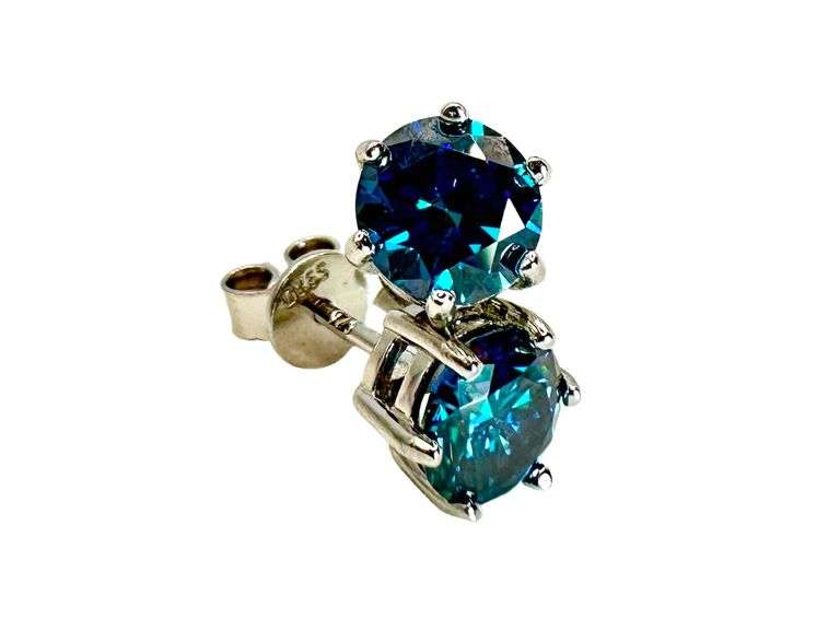 Sparkling 2 Ctw London Blue Simulated Diamond Earrings