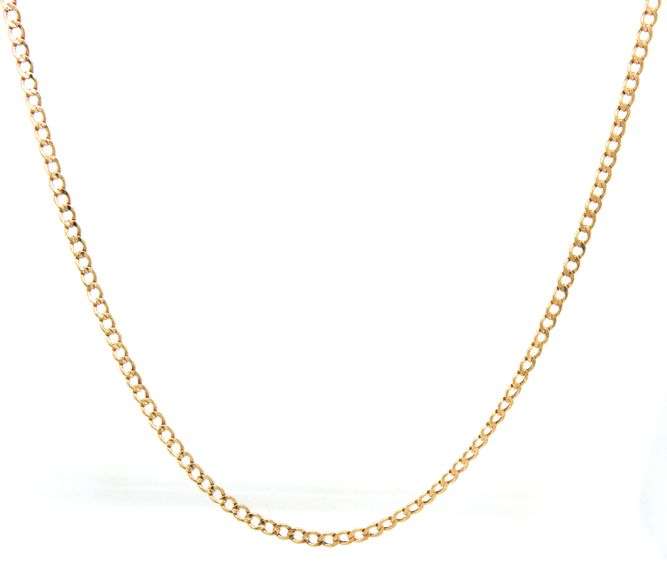 18kt Yellow gold Curb link chain necklace