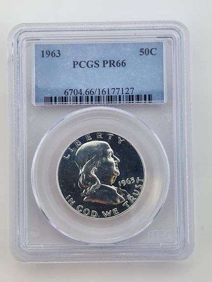 1963 Franklin Silver Half Dollar, PCGS PR66