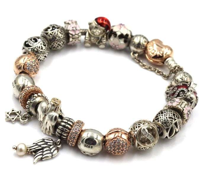 Pandora bracelet with charms