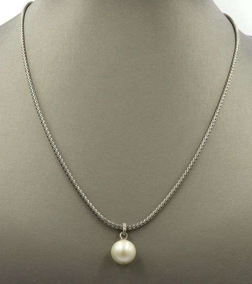 John Hardy classic chain fresh water cultured pearl pendant on chain