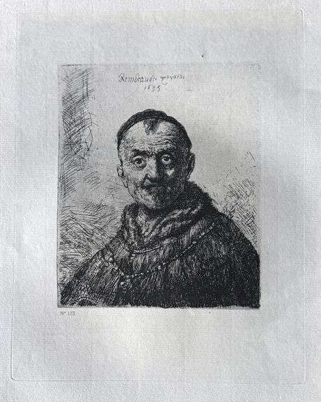 Extremely Rare and Collectible Antique Etching After Rembrandt, c. 1880