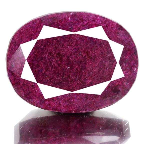 Huge Museum Size 1230 Ct Certified Natural Oval Cut Red Ruby Solitaire