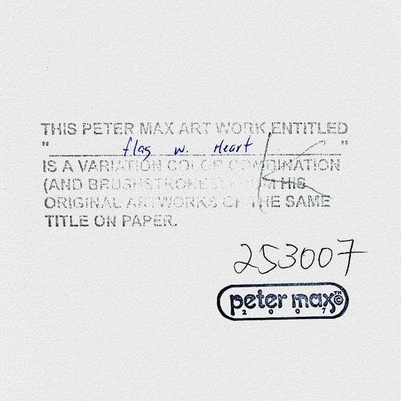 "Flag with Heart" by Peter Max