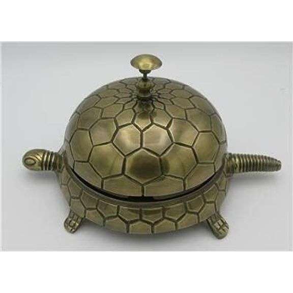Antique-Style Large Tortoise Desk Bell