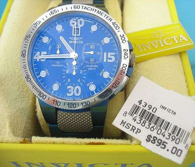NEW, INVICTA MEN'S CHRONOGRAPH WATCH, $895.00 PRICE TAG