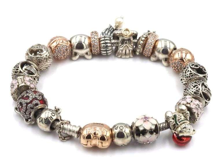 Pandora bracelet with charms