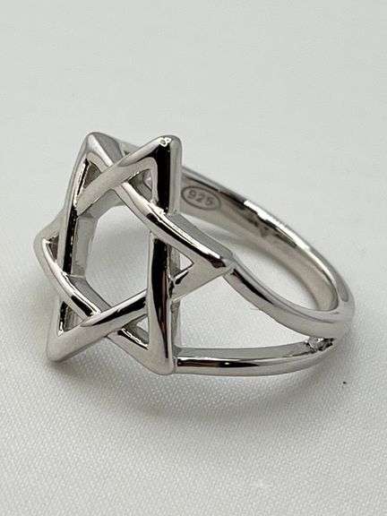 925 Sterling Silver Star Of David Ring