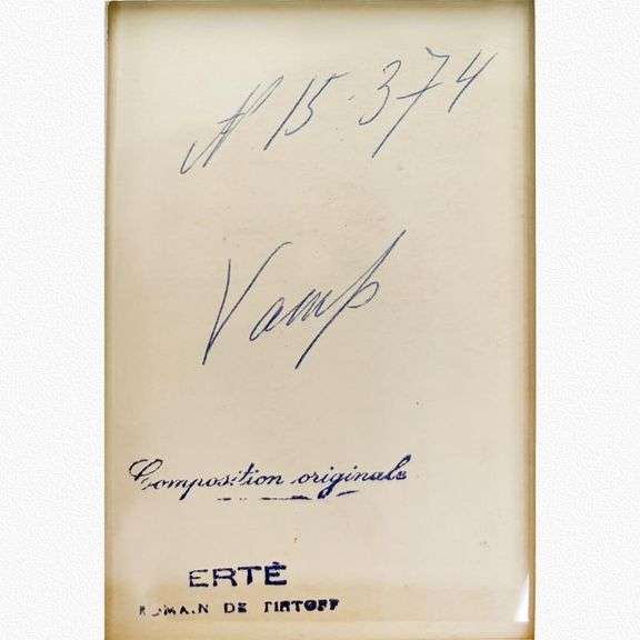 "Prologue, Vamp, March 3, 1958" by Erte (1892-1990)