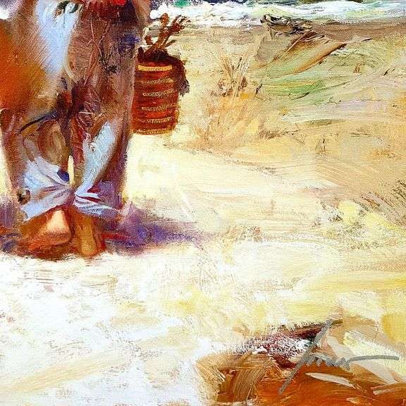 "Breezy Day at the Beach" by Pino (1939-2010)