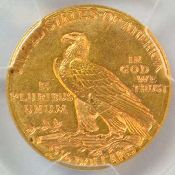 Satiny-fresh near Gem BU 1925-D $2.50 Indian Gold Piece. PCGS MS64