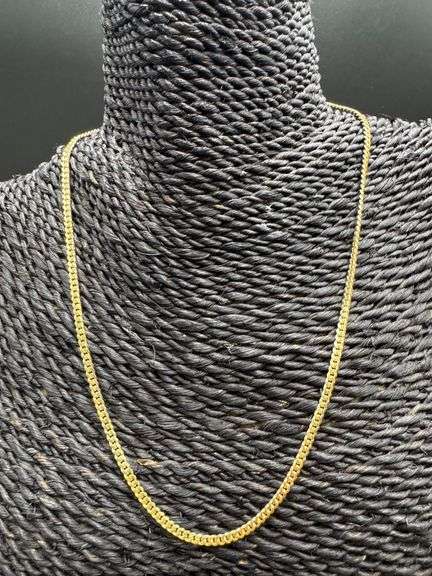 10k Yellow Gold Diamond Cut Miami Cuban Chain Unique 18" Necklace