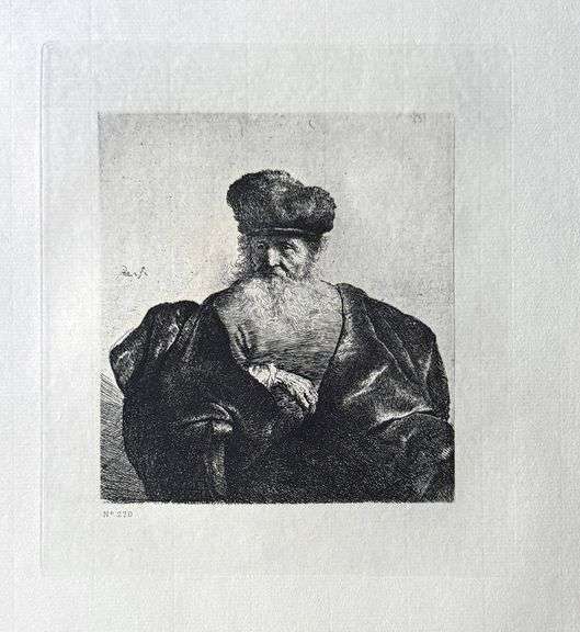 Extremely Rare and Collectible Antique Etching After Rembrandt, c. 1880