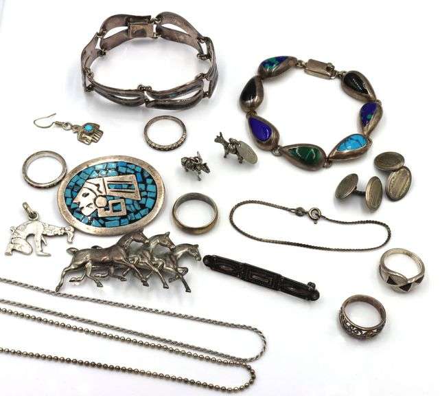 Big group lot of vintage 925 sterling silver mixed jewelry