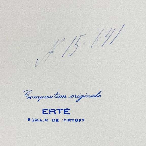 "Paysan, Garcon, 6 Decembre 1958" by Erte (1892-1990)
