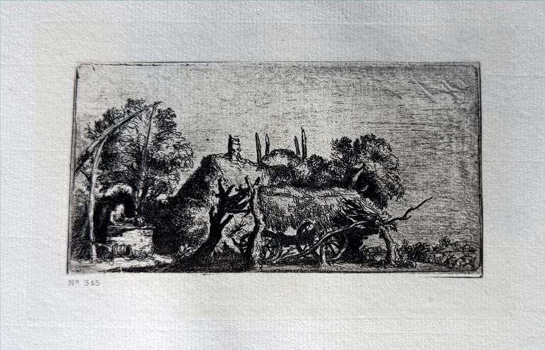 Extremely Rare and Collectible Antique Etching After Rembrandt, c. 1880