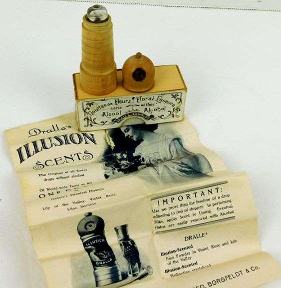 Vintage German Dralle's Perfume Bottle & Lighthouse Box