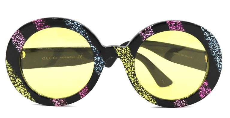 Gucci black multi color Glitter sunglasses