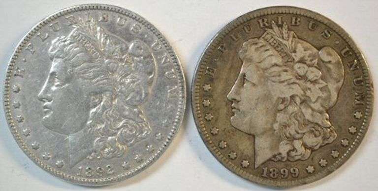 Nicer 1892-O & 1899-S Morgan Silver Dollars. Scarce