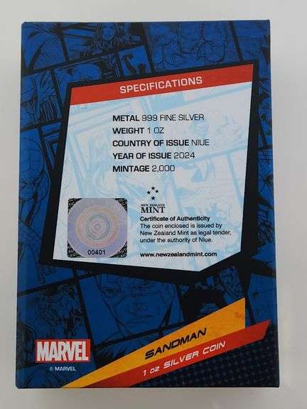 2024 Marvel 1 OZ. Sandman, OGP