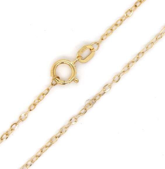 14kt Yellow gold cable chain necklace