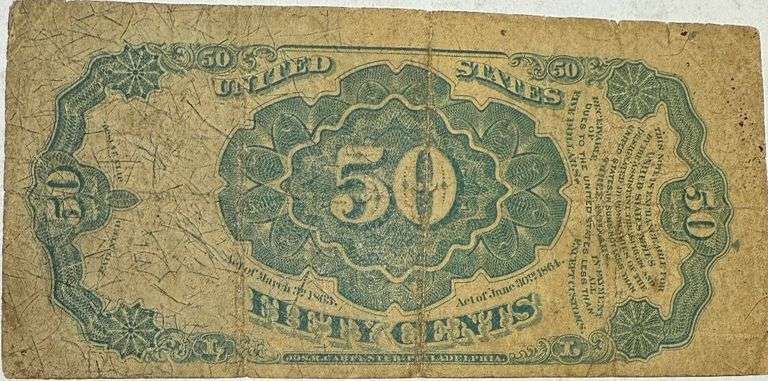 50 Cent Fifth Issue Bob Hope Fractional Currency Note