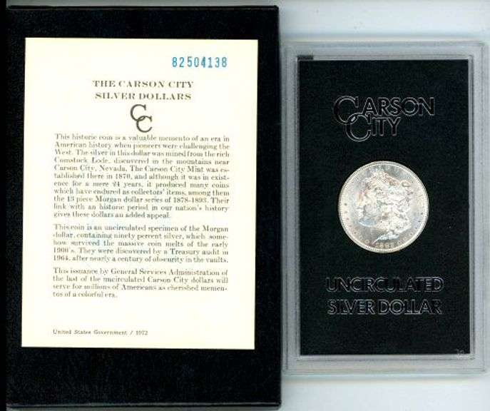 Very Choice BU 1882-CC Morgan Silver Dollar in GSA pack