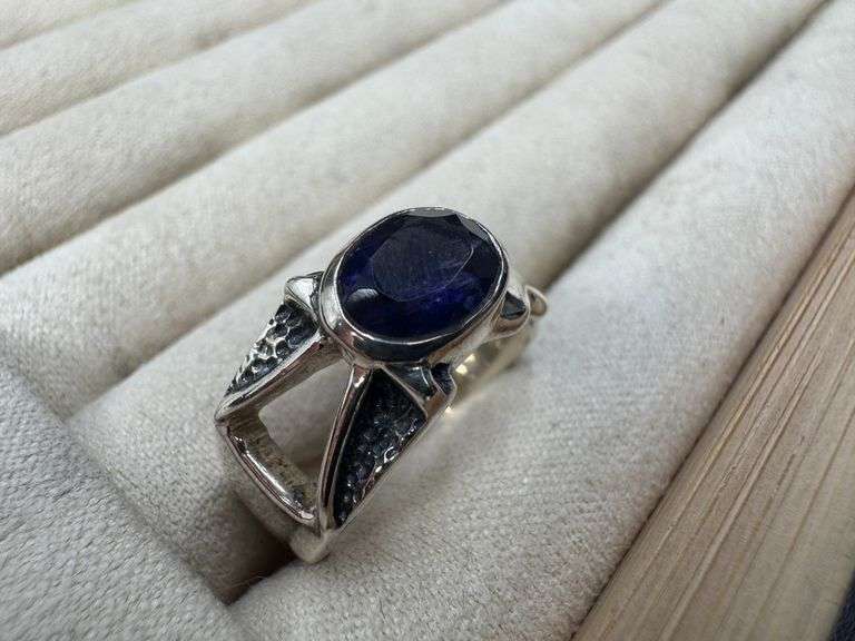Sterling Silver 925 Illite Gemstone Ring Size 6