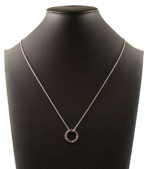 Damiani D.Side 0.30ctw Diamond Open Circle Pendant Necklace in 18K