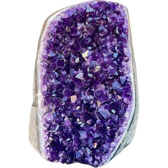 Natural Amethyst Crystal Cluster Dark Purple