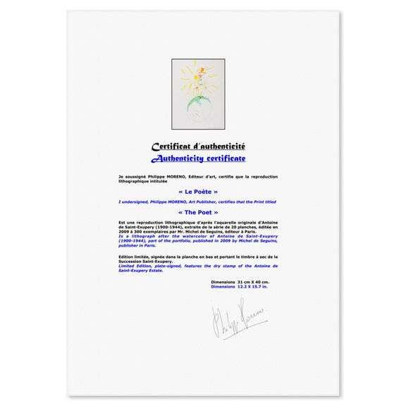 "The Poet" by Antoine de Saint-Exupery 1900-1944 (After)