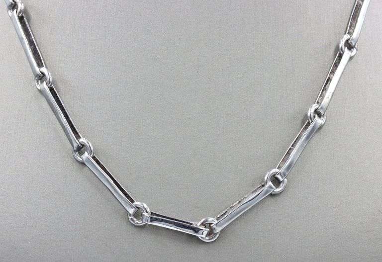 925 Sterling silver fancy link chain necklace
