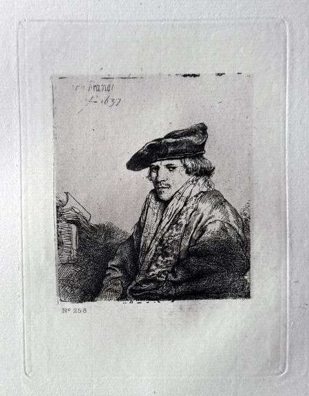Extremely Rare and Collectible Antique Etching After Rembrandt, c. 1880