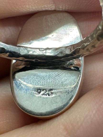 Sterling Silver 925 One of a Kind Dichroic Glass Ring Size 8