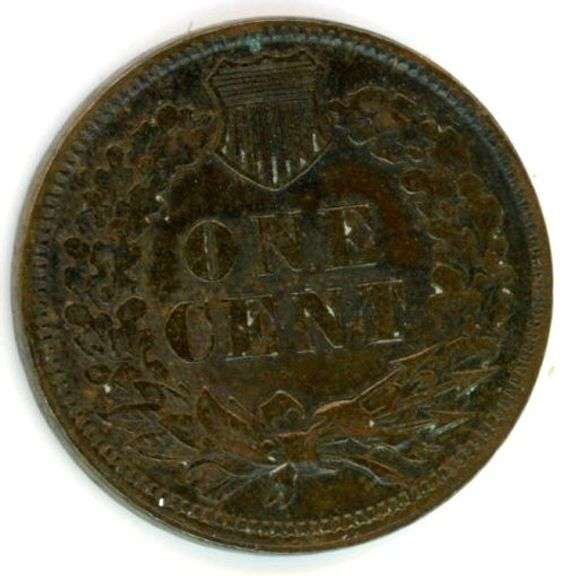 1873 Indian Head Cent in AU Details