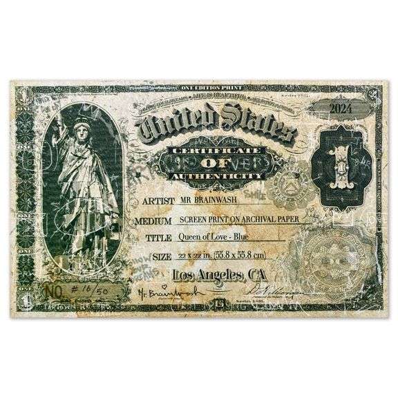 "Queen of Love - Blue" by Mr. Brainwash