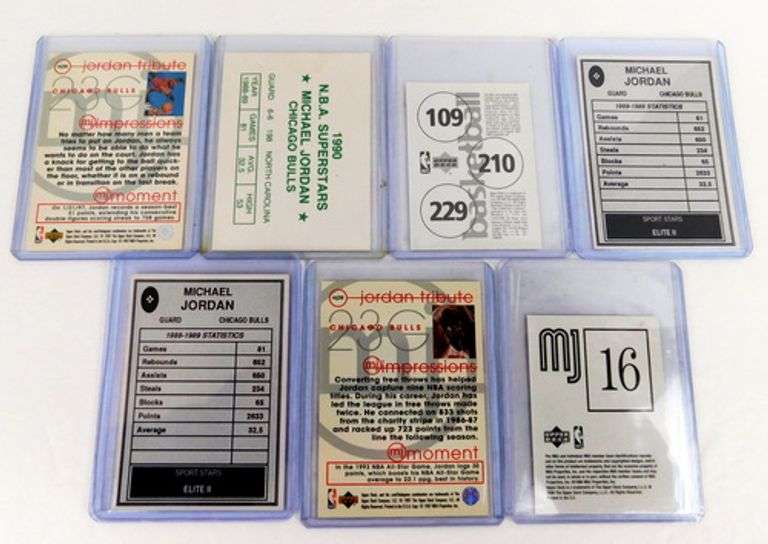 7 Michael Jordan Basketball Cards