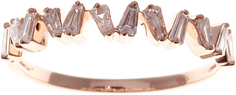 18KT Rose Gold Diamond Band